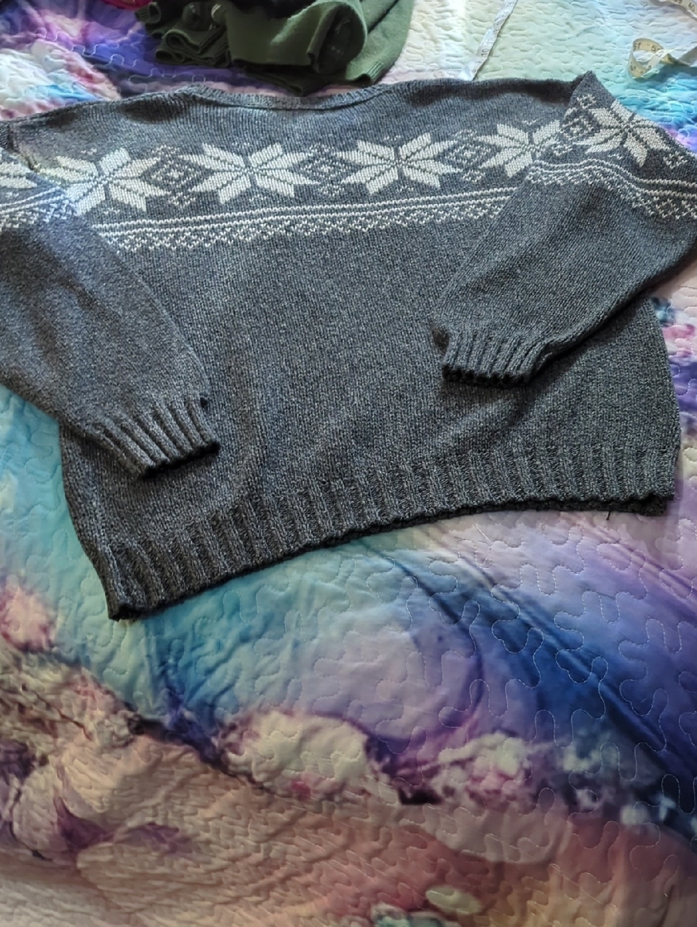 Size M 🍂 Weatherproof Vintage Nordic Snowflake Knit Sweater 🍂 - Picture 15 of 16